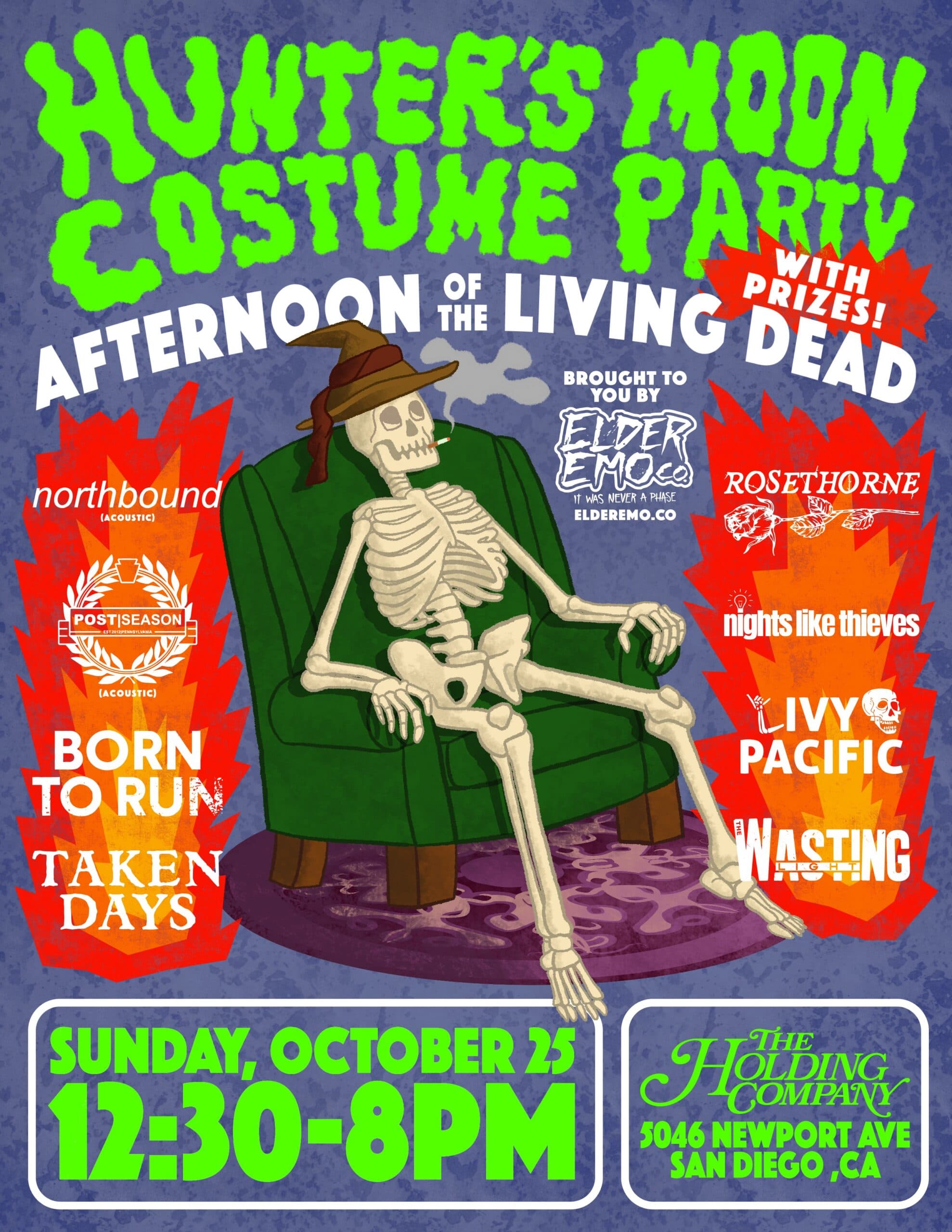 Elder Emo Co Presents: The Wasting Light, Ivy Pacific, Nights Like Thieves, RoseThorne, Taken Days, Born To Run, Post Season, Northbound